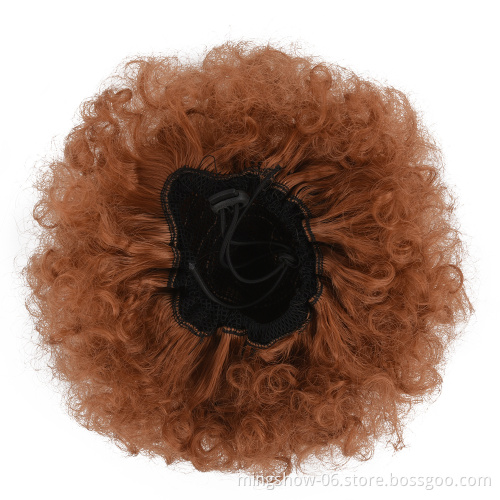 wholesale synthetic hair bun rubber band curly chignon for women hair wigs